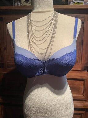 Adore Me Periwinkle Blue Lace Underwire Bra